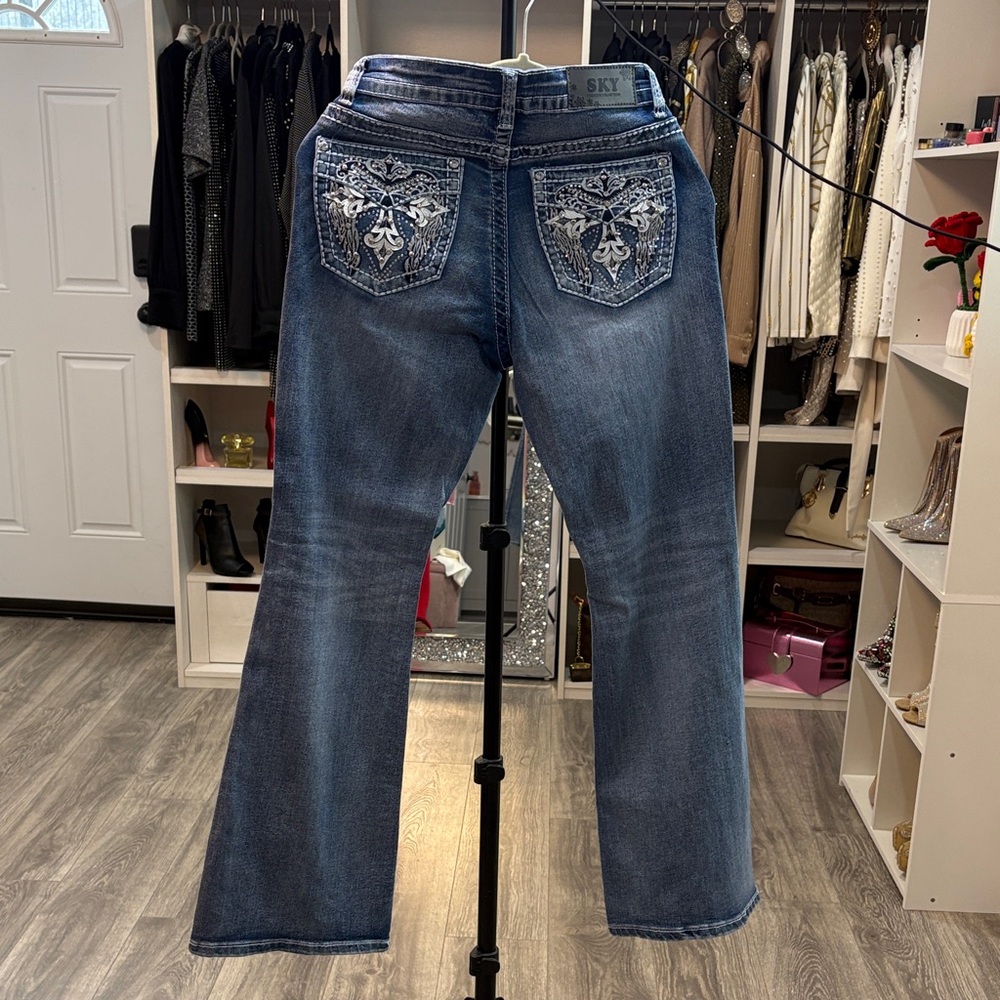 Sky Women's Flare Jeans in Blue